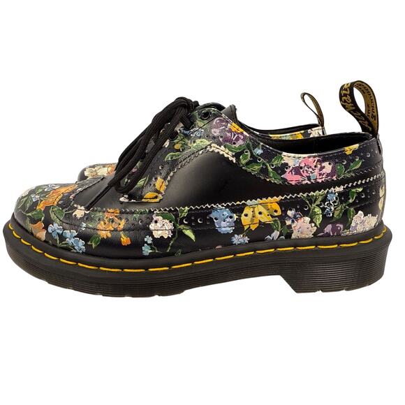 Dr. Martens Darcy Oxfords Floral Brogue 3989 Y2K Women's US 8 Black Leather Rare - Picture 4 of 12